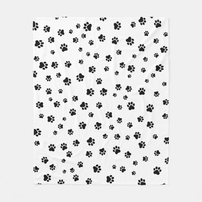 Pet Paw - Car or Dog Seamless Pattern  Fleecedecke (Vorderseite)