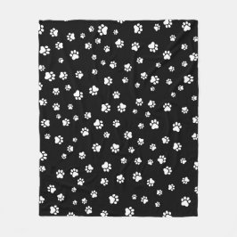 Pet Paw - Car or Dog Seamless Pattern Fleecedecke