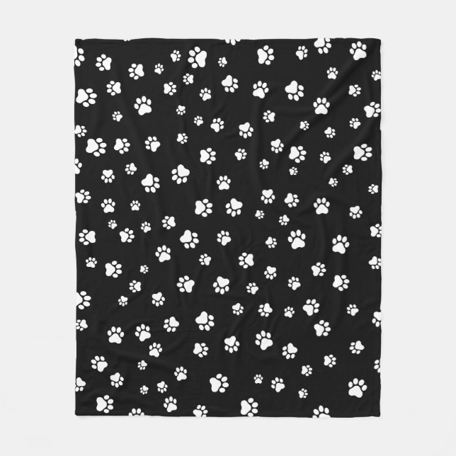 Pet Paw - Car or Dog Seamless Pattern Fleecedecke (Vorderseite)