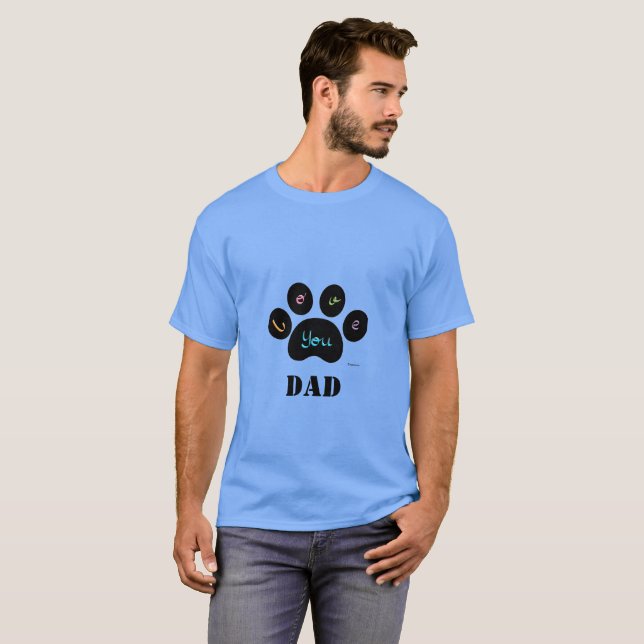 Pet Paw Liebe Sie VATER Hunde Katze 🐾 Cool T-Shirt (Vorne ganz)
