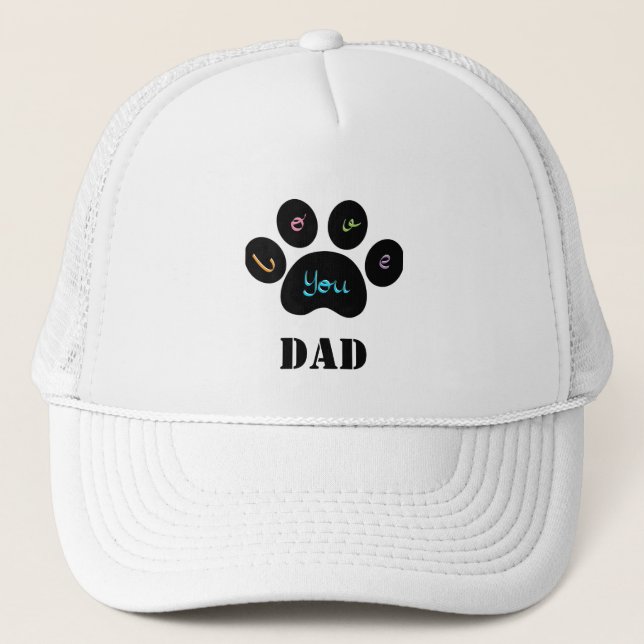 Pet Paw Liebe Sie VATER Hunde Katze 🐾 Cool Truckerkappe (Vorderseite)