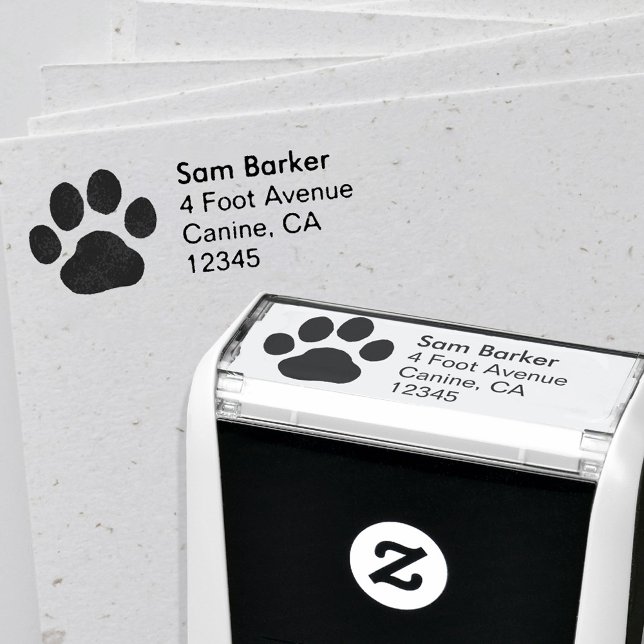 Pet Paw Print Rücksendeadresse Dog oder Katze Nied Permastempel (Von Creator hochgeladen)
