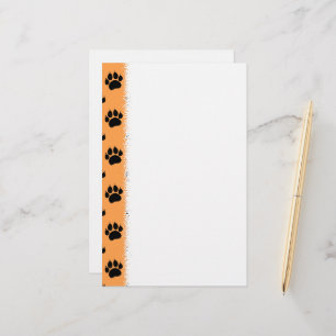 Pet Paw Print Stationery Briefpapier
