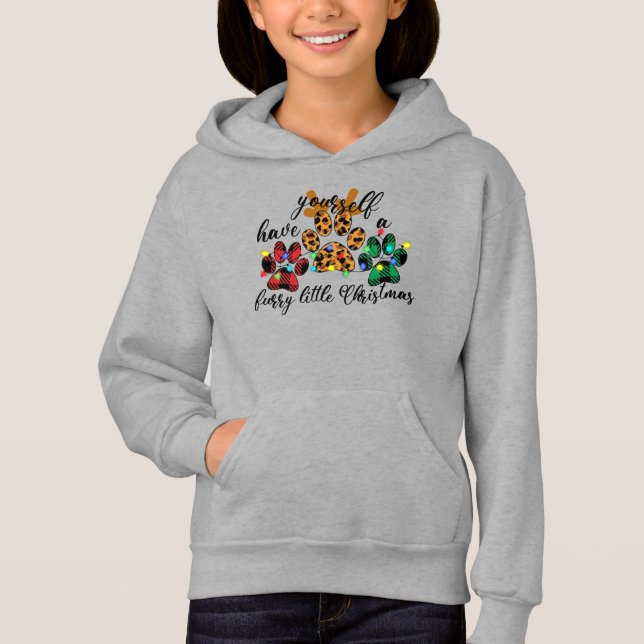 Pet Paws haben sich ein zorniges Weihnachtsfest Hoodie (Vorderseite)