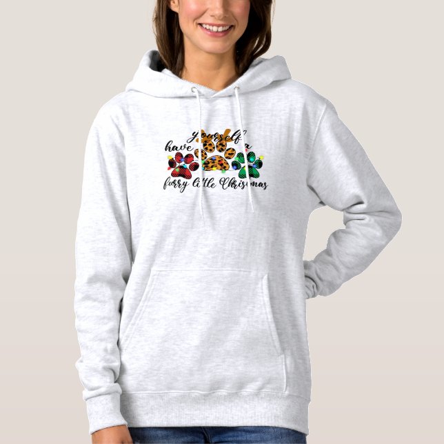 Pet Paws haben sich ein zorniges Weihnachtsfest Hoodie (Vorderseite)