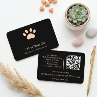 Pet Paws Pflege Anpassung Minimal Mehrzweck Visitenkarte