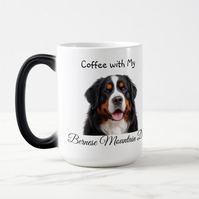   Pet Photo Bernese Mountain Dog  Personalize Verwandlungstasse (Links)