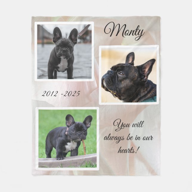 Pet photo collage - pearl fleecedecke (Vorderseite)