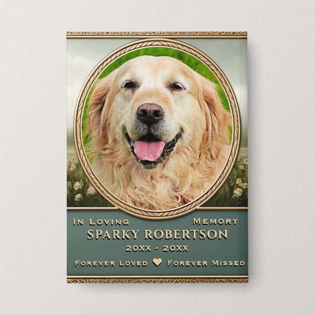 Pet Photo Memorial Button (Vorderseite)