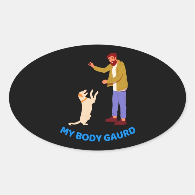 " Pet Playful Bond " Ovaler Aufkleber (Vorderseite)