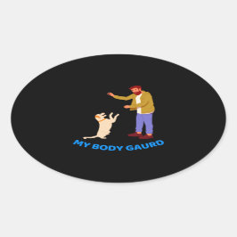 " Pet Playful Bond " Ovaler Aufkleber