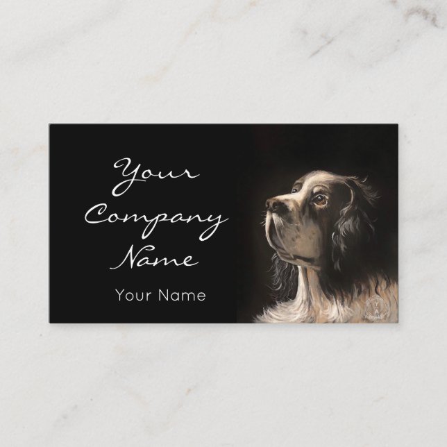 pet portrait painting card visitenkarte (Vorderseite)