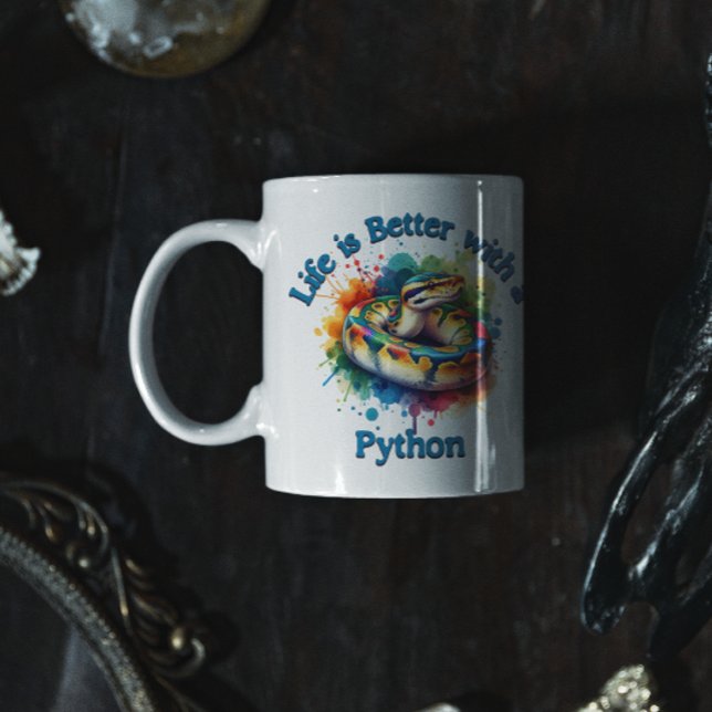 Pet Python Pet Lover Kaffee Drink Reptile Kaffeetasse (Von Creator hochgeladen)