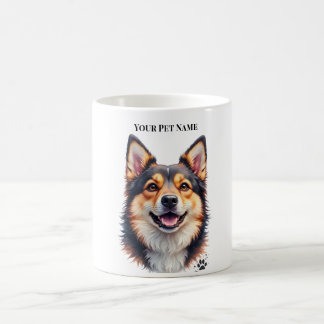 Pet’s Simple Modern Name & Photo Custom Design Kaffeetasse
