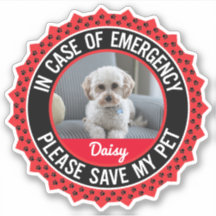 Pet Safety Alert Custom Cut Vinyl Aufkleber