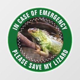 Pet Safety Alert Custom Reptile First Responder Fensteraufkleber
