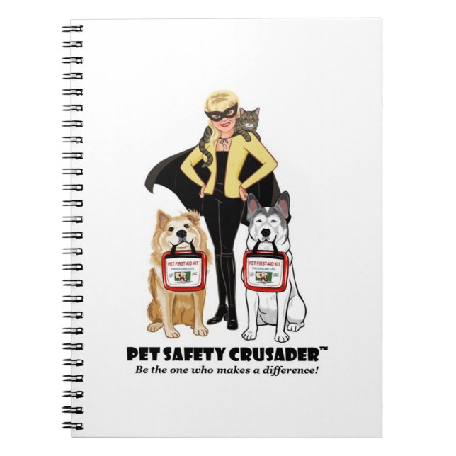Pet Safety Crusader Spiral Notebook Notizblock (Vorderseite)
