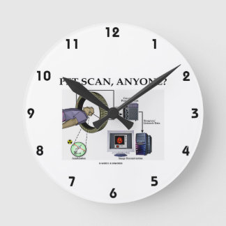 PET Scan, jemand? (Positron Emission Tomographie) Runde Wanduhr