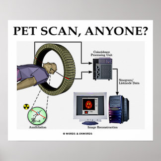 PET Scan, jemand? Positron Emissions Tomographie Poster