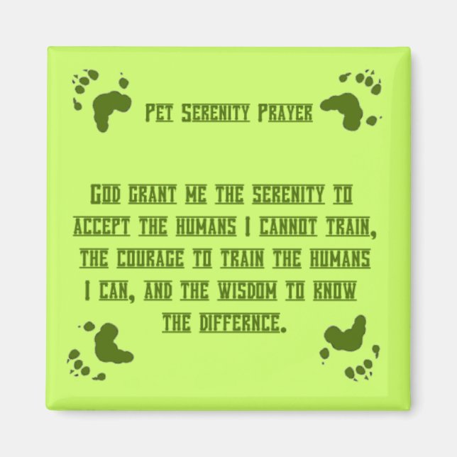 Pet Serentiy Prayer Magnet (Vorne)