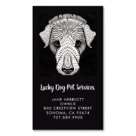 Pet Services Dog Walker Groomer Daycare Business Magnetische Visitenkarte