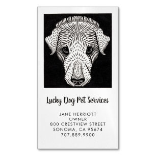 Pet Services Dog Walker Groomer Daycare Magnetische Visitenkarte