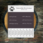 Pet-Services reißen den Strips-Flyer ab Flyer<br><div class="desc">Ein Flyer mit Abreißstreifen und Katzenpfoten-Illustrationen. Es ist vollständig anpassbar und eignet sich für alle Arten von Haustierdiensten wie Hundeschwalker,  Katzensitzer,  fütternd Kaninchen,  Fischpflege,  Vogelpflege,  Pflanze Tränken,  Haustier-Boarding,  etc. Sie können die Katzenpaare mit Ihrem Logo oder Foto ändern.</div>