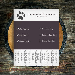 Pet-Services reißen den Strips-Flyer ab Flyer