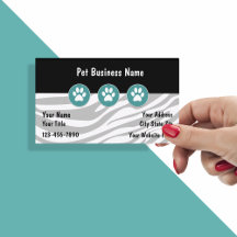 Pet Services Trendy Modern Business Cards