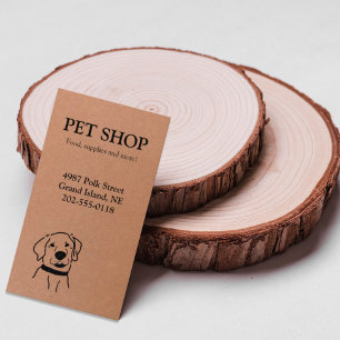Pet Shop Kraft Business Card Visitenkarte