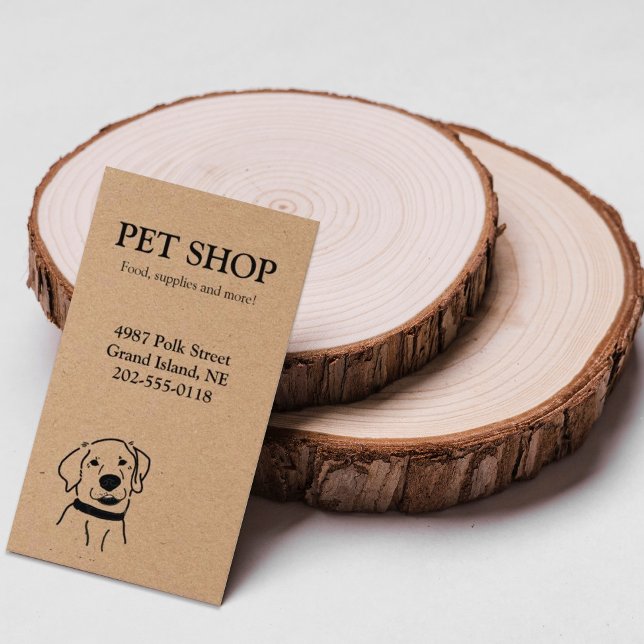 Pet Shop Kraft Business Card Visitenkarte (Von Creator hochgeladen)
