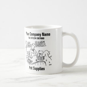 Pet Shop & Pet Lieferant Cartoon Tasse