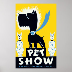 Pet Show 1937 WPA Vintage Poster