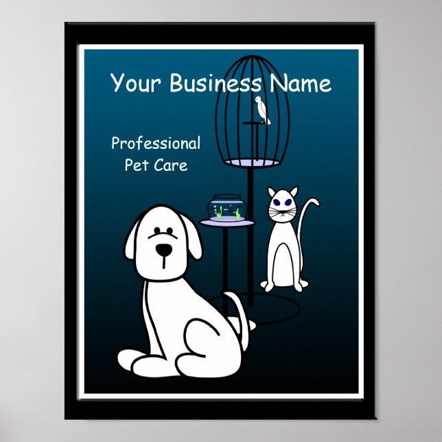Pet Sitter Boarding Business Signing Poster (Vorne)