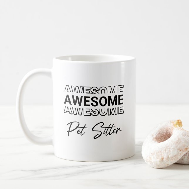 Pet Sitter Dog Walker Dankbarkeit Danke Kaffeetasse (Mit Donut)