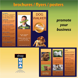 Pet Sitter Dog Walker 🐾 Trifold Broschüre