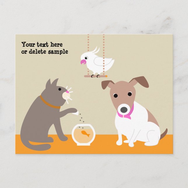 Pet Sitter's Postcard Postkarte (Vorderseite)