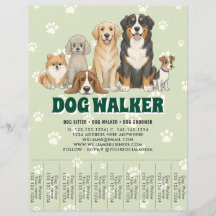 Pet Sitting Dog Walker Custom Promotional Green