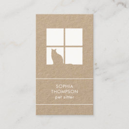 Pet Sitting Groomer Services Einzigartige vertikal Visitenkarte