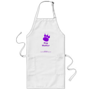 Pet Sitting Services Paw Print Lange Schürze