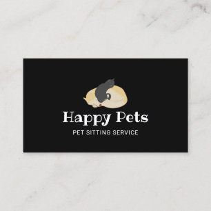 Pet Sitzen Niedliche Hunde und Katzen Logo Pet Pfl Visitenkarte