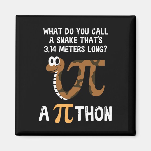 Pet Snake Math Pi Day Python Magnet (Vorne)