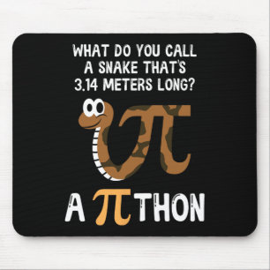 Pet Snake Math Pi Day Python Mousepad