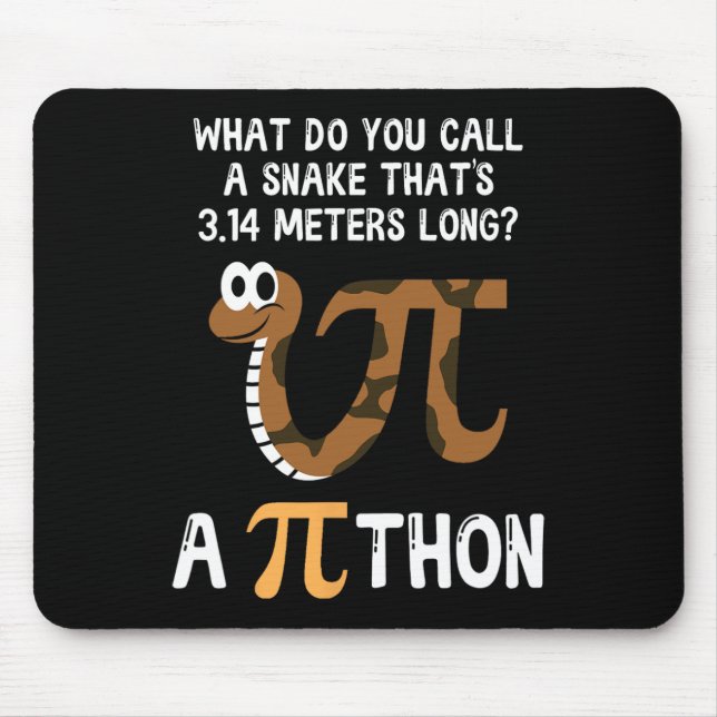 Pet Snake Math Pi Day Python Mousepad (Vorne)