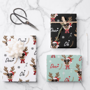 Pet Star   Weihnachts-Rentier mit individuellem Ge Geschenkpapier Set