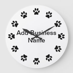 Pet Store Dog PAWS WALL CLOCK Große Wanduhr