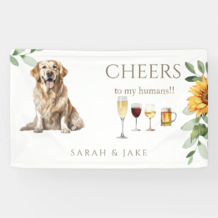 Pet Sunflower Cheques Cocktails Bar Banner