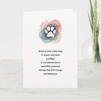 Pet Sympathy Card Liebe Paw Serie Karte