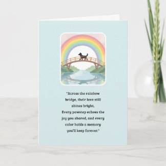 Pet Sympathy Card Rainbow Bridge Serie Karte