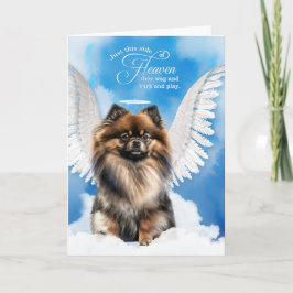 Pet Sympathy Loss Dog Tri Color Pomeranian Angel Karte
